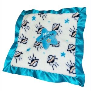 Lightning Bug Baby Blue Star Plush with UFO Blanket Lovey